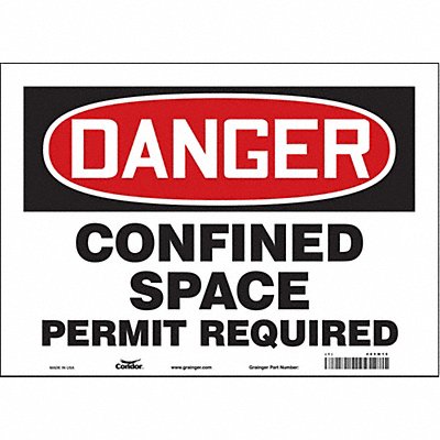 Safety Sign 10 inx14 in Vinyl