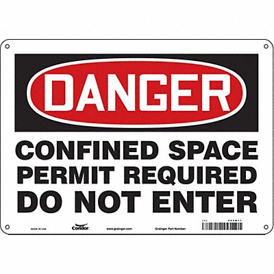 Safety Sign 10 inx14 in Aluminum