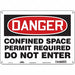 Safety Sign 10 inx14 in Polyethylene