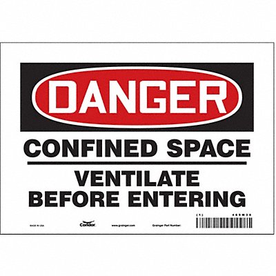 Safety Sign 7 in x 10 in Vinyl