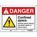 Safety Sign 10 in x 14 in Aluminum