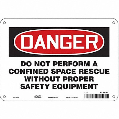 Safety Sign 7 in x 10 in Aluminum