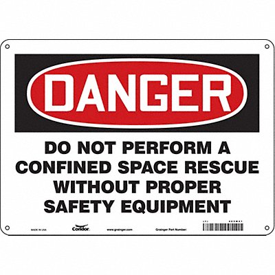 Safety Sign 10 inx14 in Aluminum