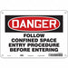 Safety Sign 7 in x 10 in Aluminum