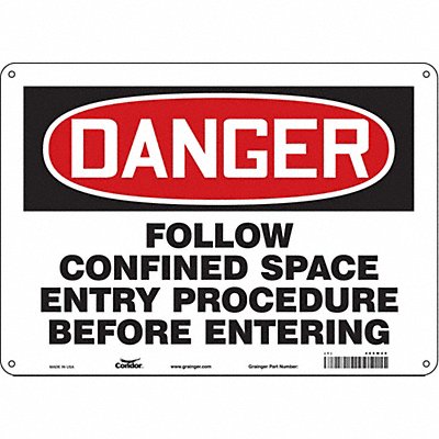 Safety Sign 10 inx14 in Aluminum