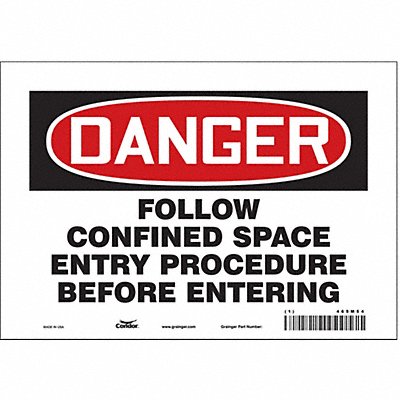 Safety Sign 7 inx10 in Vinyl
