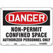 Safety Sign 10 inx14 in Aluminum