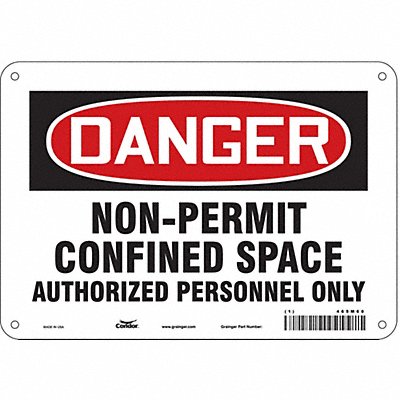 Safety Sign 7 inx10 in Polyethylene