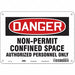 Safety Sign 7 inx10 in Polyethylene
