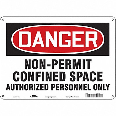 Safety Sign 10 inx14 in Polyethylene