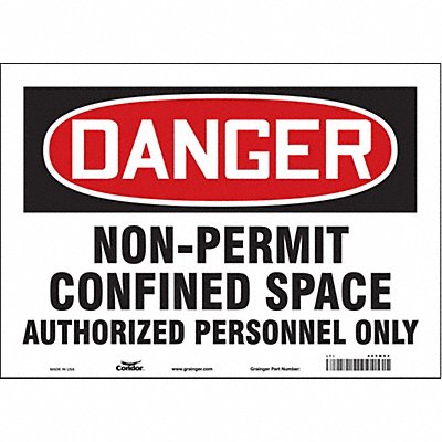 Safety Sign 10 inx14 in Vinyl