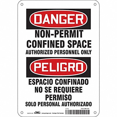 Safety Sign 10 inx7 in Aluminum
