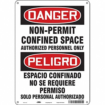 Safety Sign 14 inx10 in Aluminum