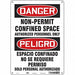 Safety Sign 14 in x 10 in Polyethylene