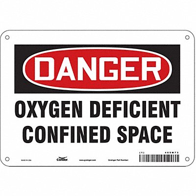 Safety Sign 7 in x 10 in Aluminum