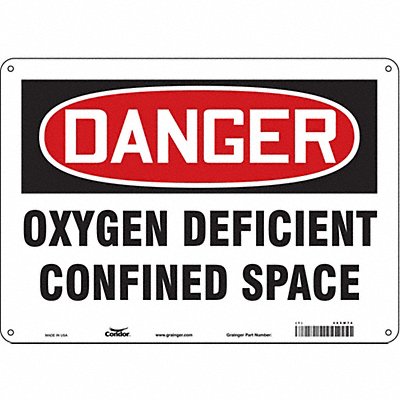 Safety Sign 10 in x 14 in Aluminum