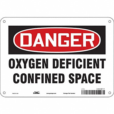 Safety Sign 7 in x 10 in Polyethylene