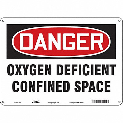 Safety Sign 10 in x 14 in Polyethylene