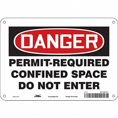 J6941 Safety Sign 7 in x 10 in Aluminum