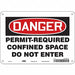 J6941 Safety Sign 7 in x 10 in Aluminum