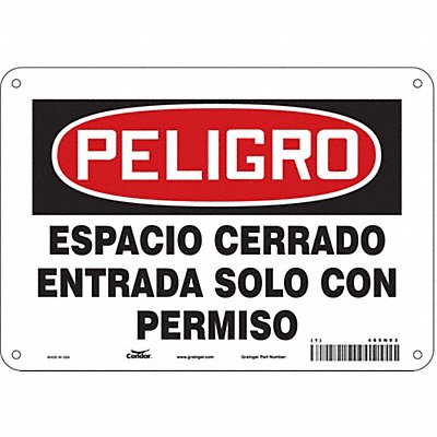 Safety Sign 7 in x 10 in Polyethylene