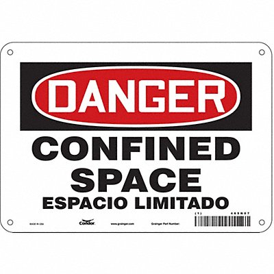 Safety Sign 7 in x 10 in Aluminum