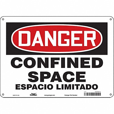 Safety Sign 10 in x 14 in Polyethylene