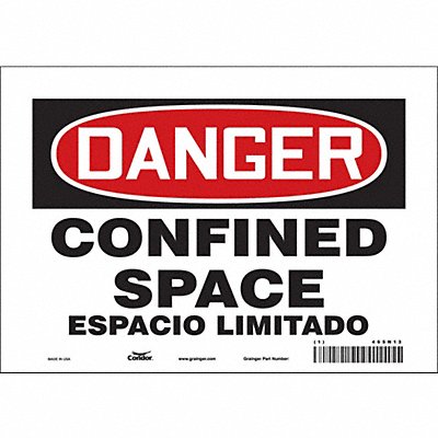 Safety Sign 7 inx10 in Vinyl
