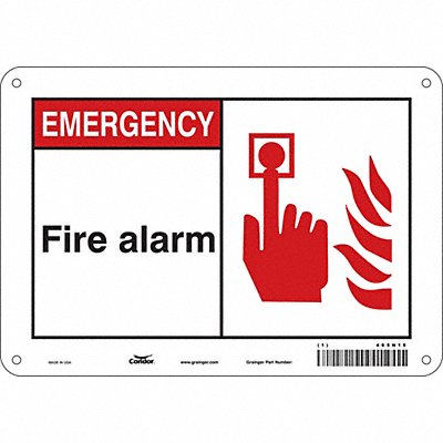 Safety Sign 7 in x 10 in Aluminum