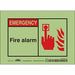 Safety Sign 5 in x 7 in Glow Vinyl