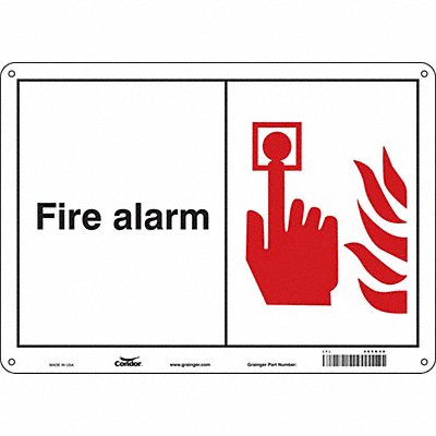 Safety Sign 10 in x 14 in Aluminum
