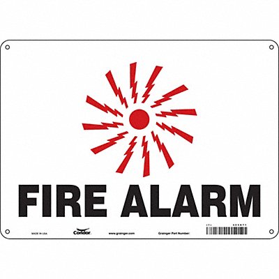 Safety Sign 10 in x 14 in Aluminum