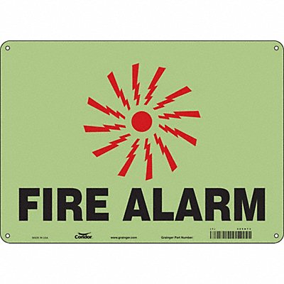 Safety Sign 10 in x 14 in Glow Vinyl
