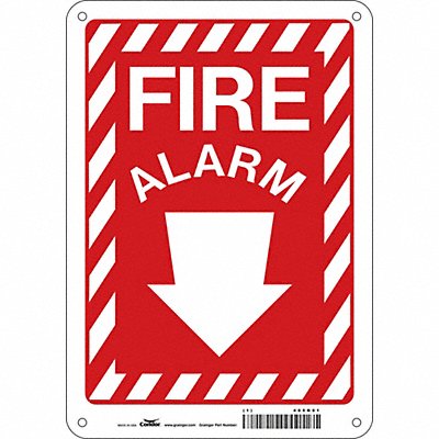 Safety Sign 10 in x 7 in Aluminum