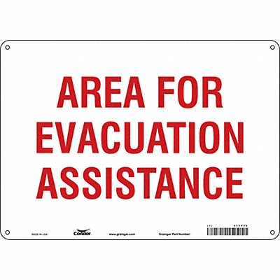 Safety Sign 10 in x 14 in Aluminum