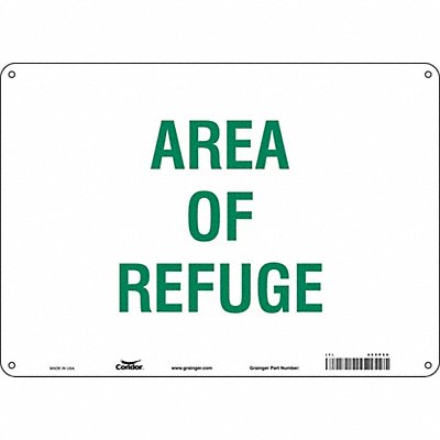 Safety Sign 10 in x 14 in Aluminum