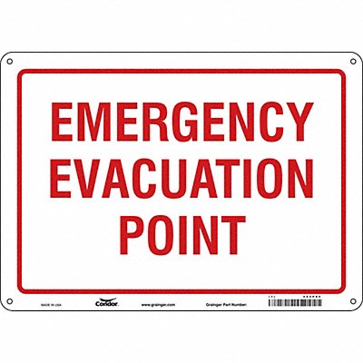 Safety Sign 10 in x 14 in Aluminum