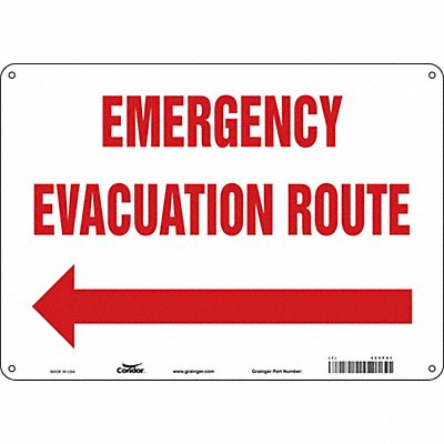 J9664 Safety Sign 10 in x 14 in Aluminum