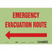 J9664 Safety Sign 7 in x 10 in Glow Vinyl