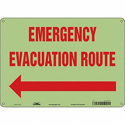 J9664 Safety Sign 10 in x 14 in Polyethylene