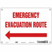 J9664 Safety Sign 7 in x 10 in Polyethylene