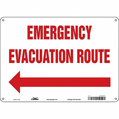 J9664 Safety Sign 10 in x 14 in Polyethylene