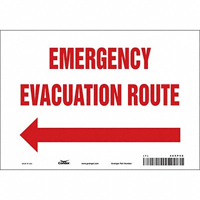 J9664 Safety Sign 7 in x 10 in Vinyl