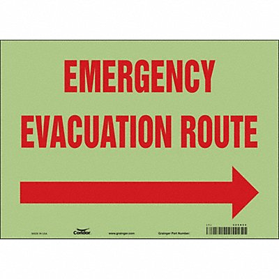 J9665 Safety Sign 10 in x 14 in Glow Vinyl