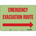 J9665 Safety Sign 10 in x 14 in Polyethylene