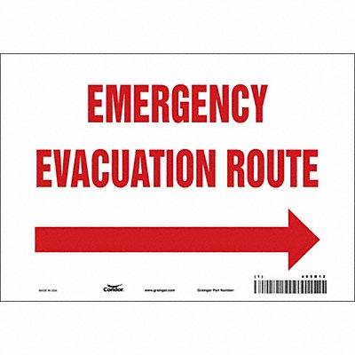 J9665 Safety Sign 7 in x 10 in Vinyl