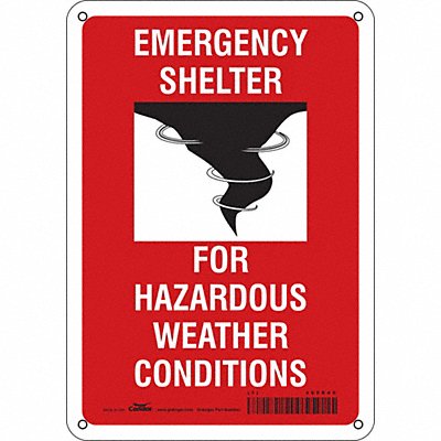 Safety Sign 10 in x 7 in Aluminum
