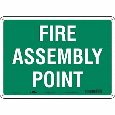 Safety Sign 10 in x 14 in Aluminum