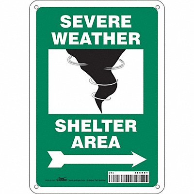 Safety Sign 10 in x 7 in Aluminum