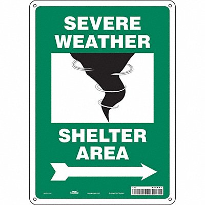 Safety Sign 14 in x 10 in Aluminum